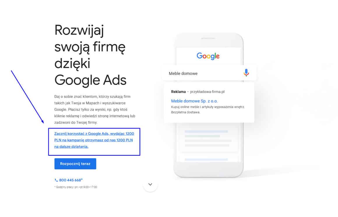 Kod promocyjny Google Ads